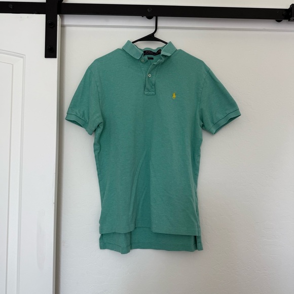 Polo Ralph Lauren Men’s Polo Green Classic Cotton Yellow Embroidered Preppy Y2k - Picture 1 of 5